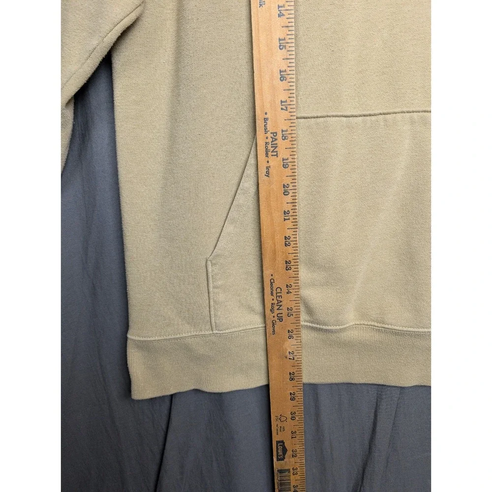 The North Face Fleece Hoodie‎ Tan Beige Graphic Logo Pullover Men's Size L